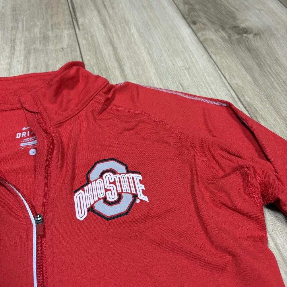 Ohio State Buckeyes‎ Pullover Women's Small Red Quarter Zip Nike Swoosh Logo